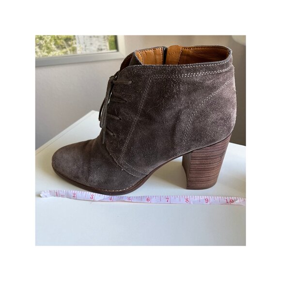 Sarto Lace Up Leather Upper Brown Ankle Boots - Picture 6 of 9